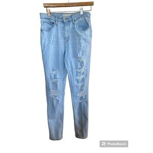 Levi Light Wash Destressed Jeans 721 High Rise Skinny Sz.30